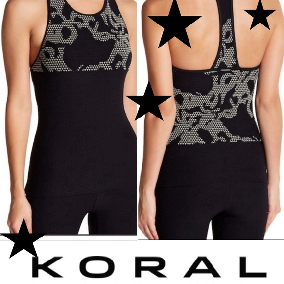 Like New KORAL by Ilana Kugel Submerge Sports Tank Athletic Top | Black | Large - Picture 3 of 17